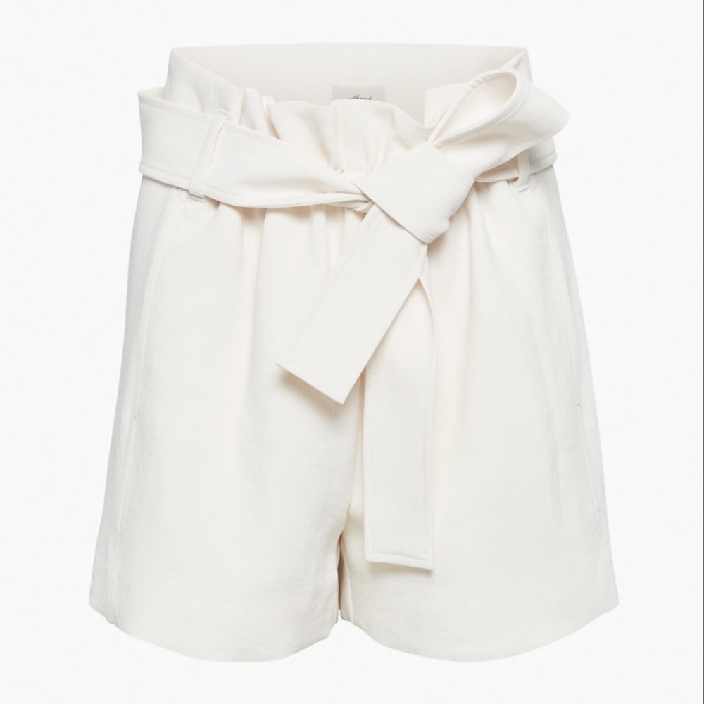 Aritzia Paperbag Short in Light Birch